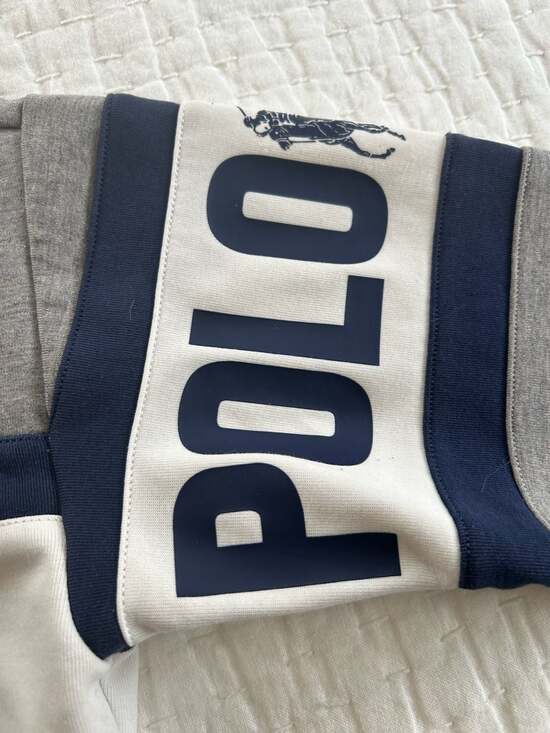 Polo Ralph Lauren Women's Double Knit Spellout Logo Cropped Hoodie Size SP - Picture 6 of 12